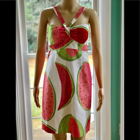 Nanette Lepore watermelon dress size 8 - Picture 6 of 7